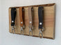 Sleutelplank inclusief 4 sleutelhangers van echt leer