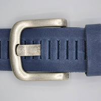 split lederen 40mm blauwe casual perforatie riem