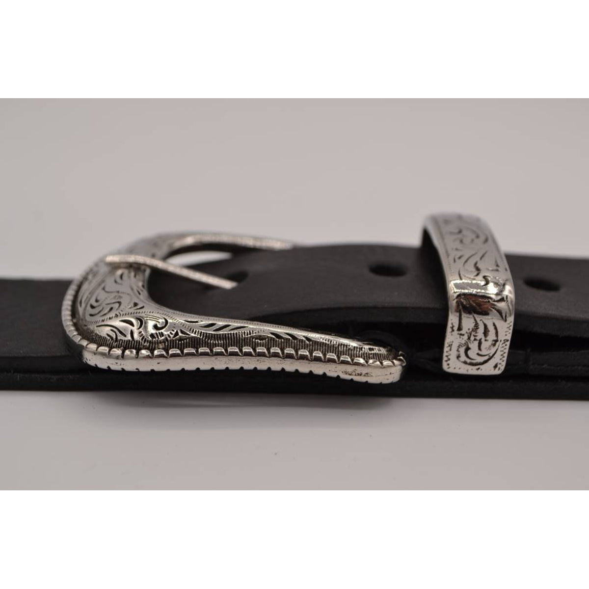 4cm western zwarte volnerf lederen riem 