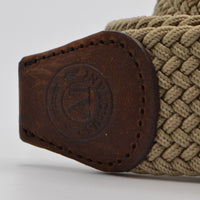 Khaki stretch gevlochten riem. 