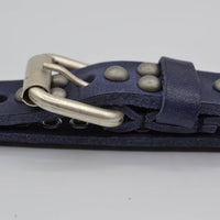 Blauwe 20mm brede riem met bolstuds