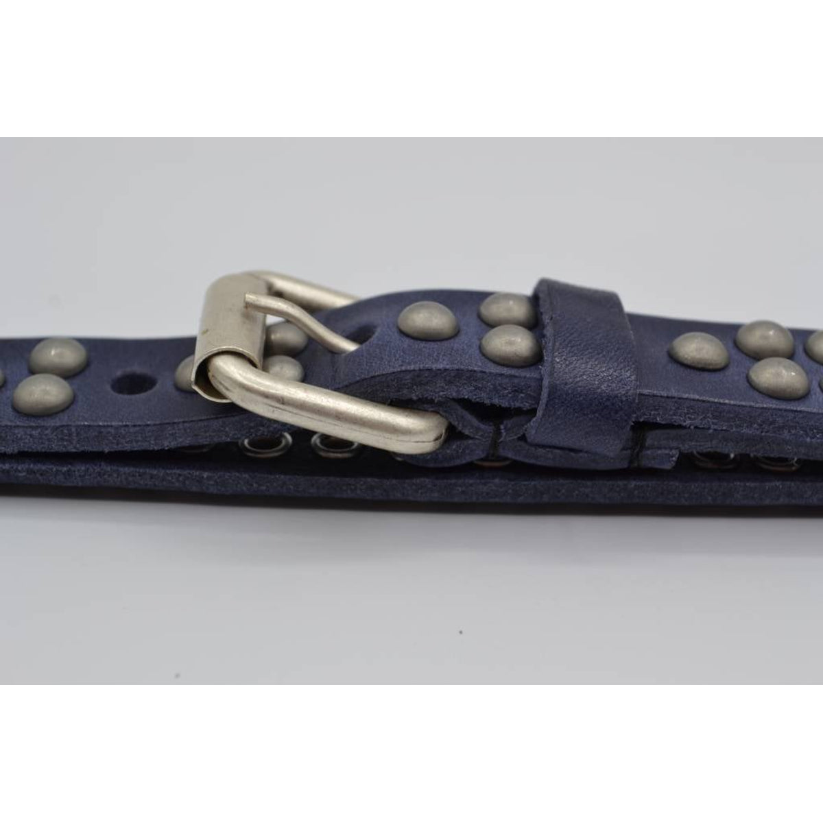 Blauwe 20mm brede riem met bolstuds