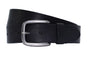 4cm brede zwarte riem van Italiaans nerf leer