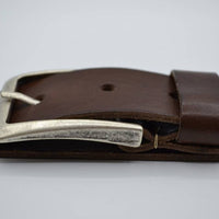 mooie bruine vintage volnerf jeansriem