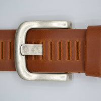split lederen 40mm cognac casual perforatie riem 