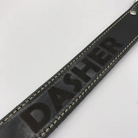 Hondenhalsband 60cm zwart echt Italiaans leer 