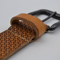 golf gelaserde cognac echt lederen riem 