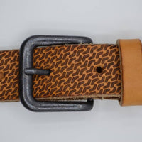 golf gelaserde cognac echt lederen riem 