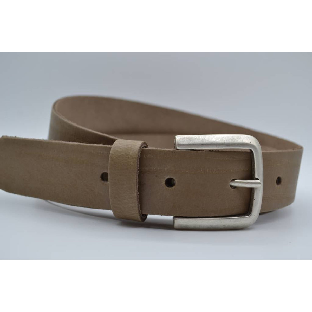 split lederen taupe kinder riem