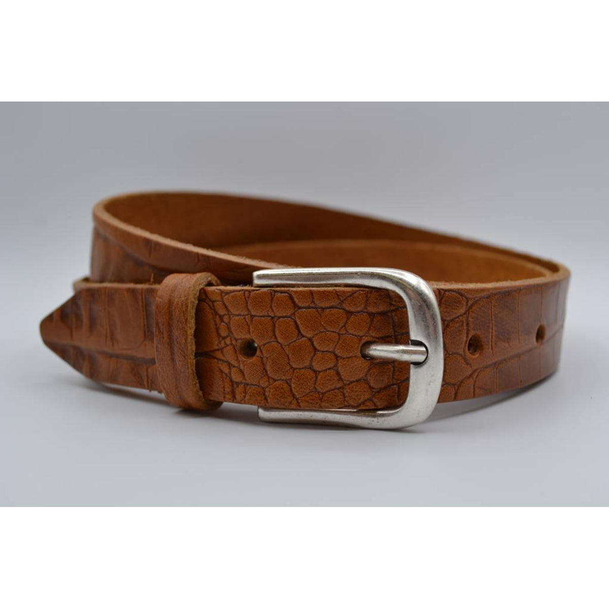 3cm cognac italiaans volnerf lederen casual riem 