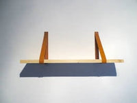 Leren Plankdragers antraciet inclusief plank