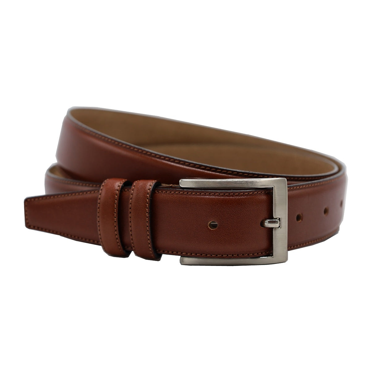 Nette hazelnoot cognac riem