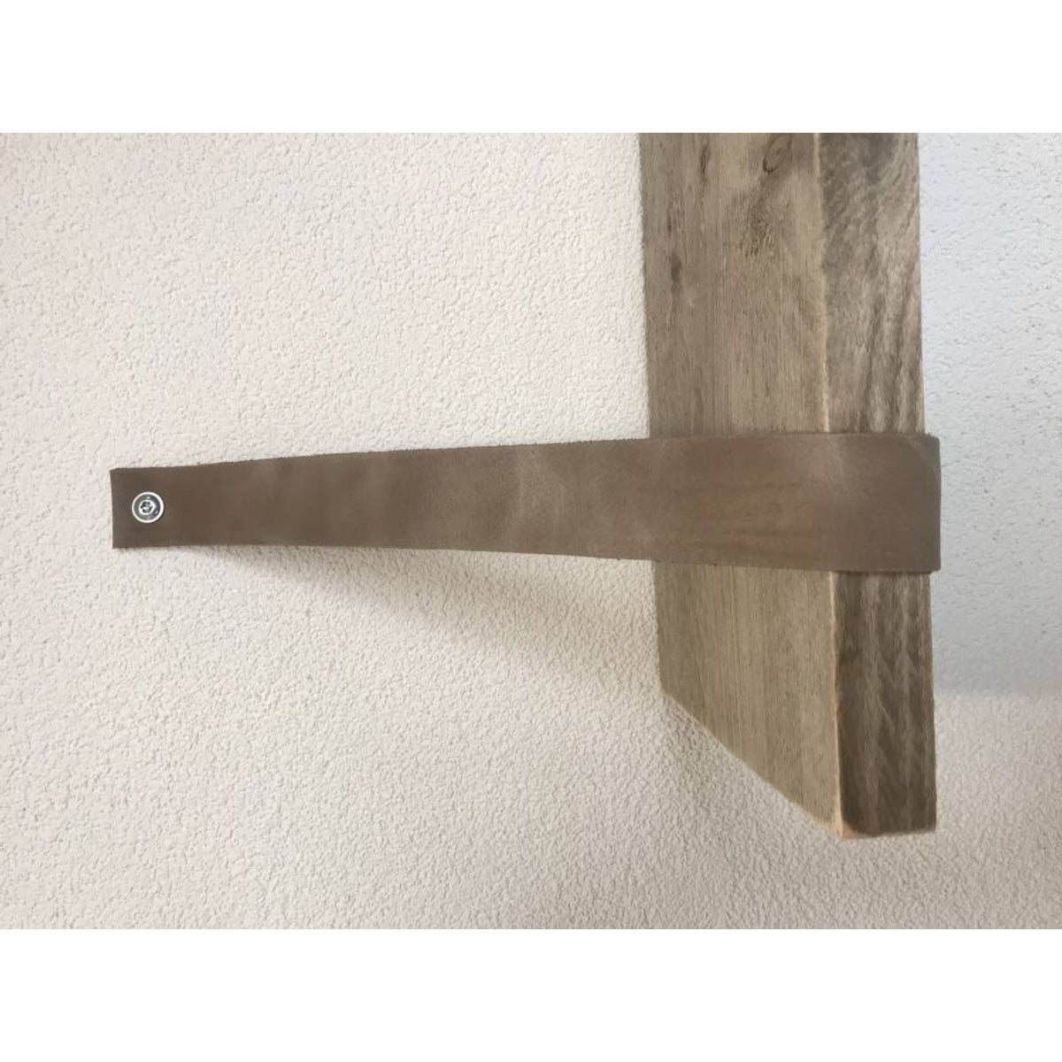 Leren Plankdragers taupe