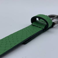 2cm brede damesriem met groene slangenprint 