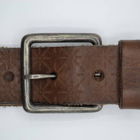 Ster gelaserde bruine echt lederen riem  