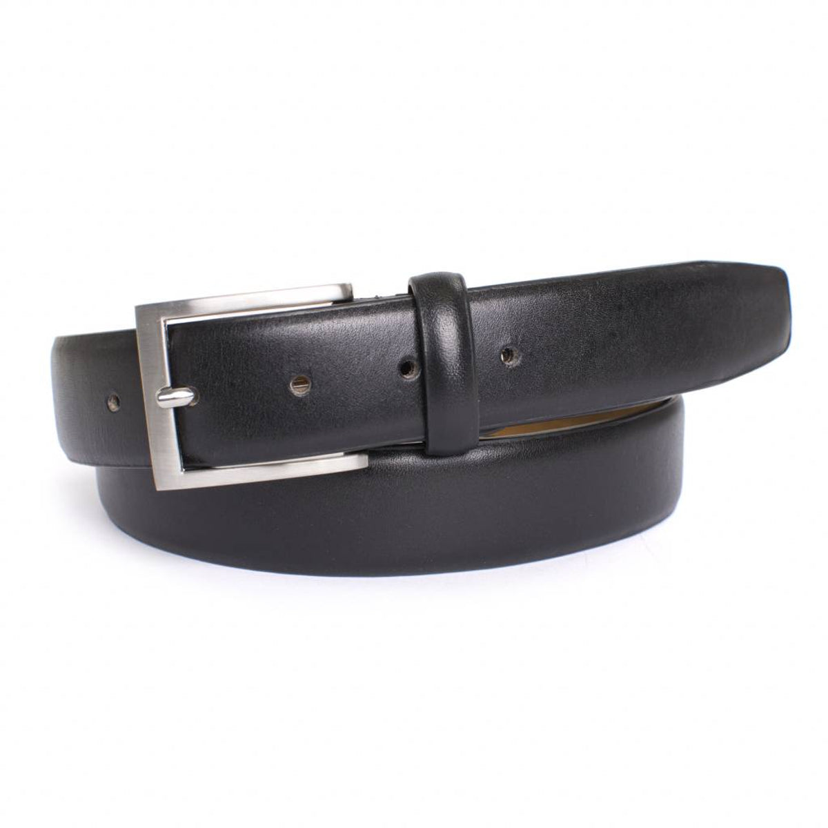 zwart gladde heren riem