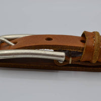 cognac 20mm brede riem met speelse lus