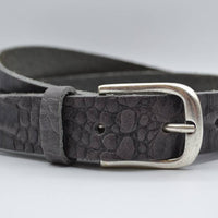 3cm grijze italiaans volnerf lederen casual riem