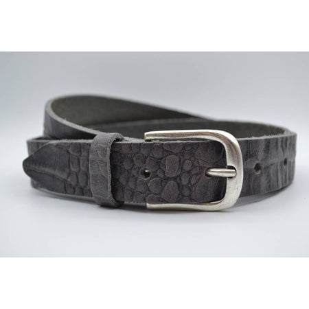 3cm grijze italiaans volnerf lederen casual riem