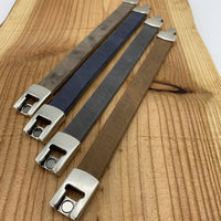 Bruine echt leren heren armband met gave magneetsluiting.