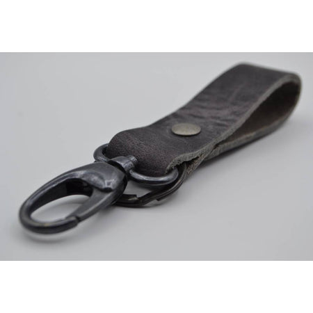 Grijze sleutelhanger met naam of logo 