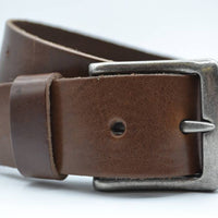 mooie strakke bruine volnerf jeansriem 