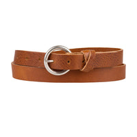 Cognac 25mm brede vintage Cowboysbelt riem. 