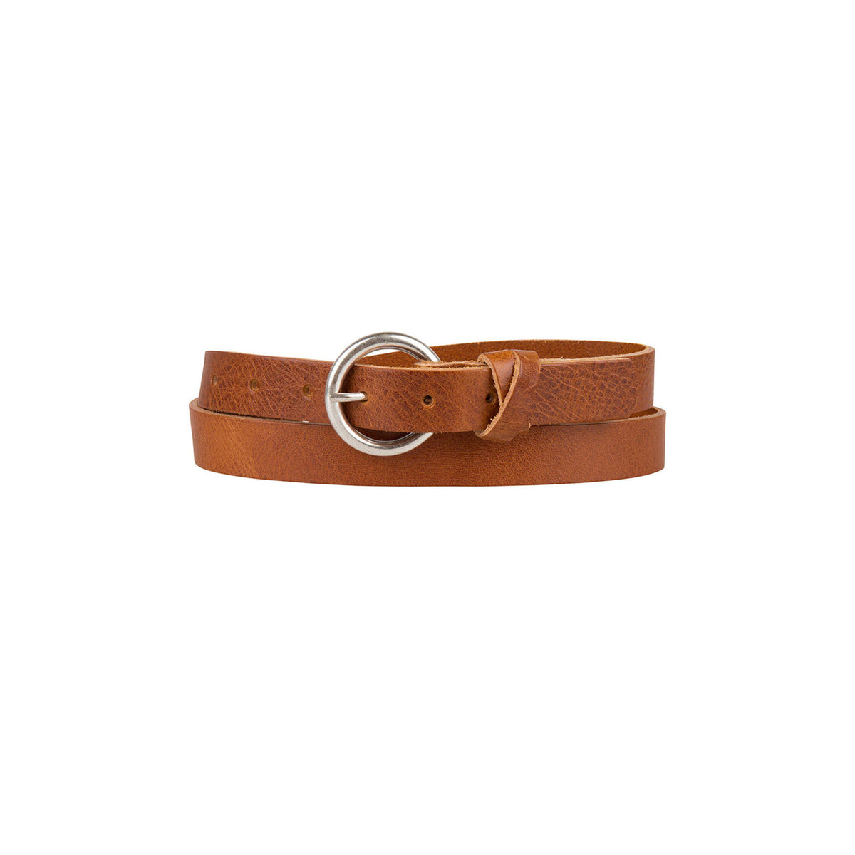 Cognac 25mm brede vintage Cowboysbelt riem. 