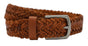 Cognac gevlochten riem