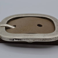 4cm taupe split lederen riem.