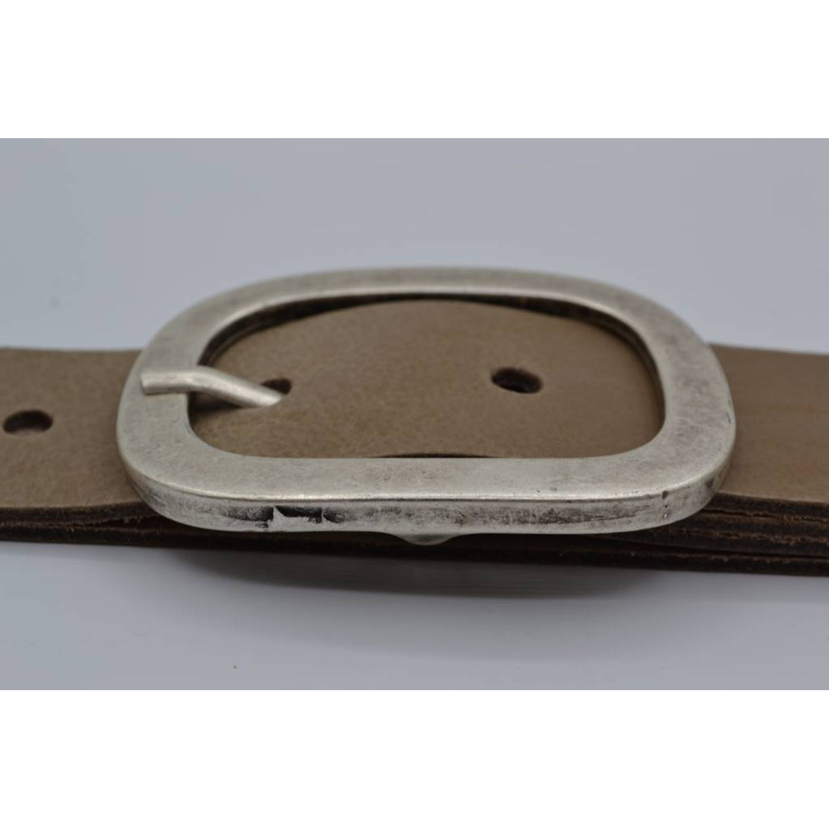 4cm taupe split lederen riem.