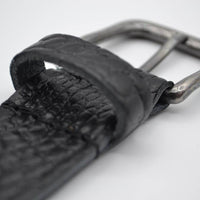 3cm zwarte italiaans volnerf lederen casual riem