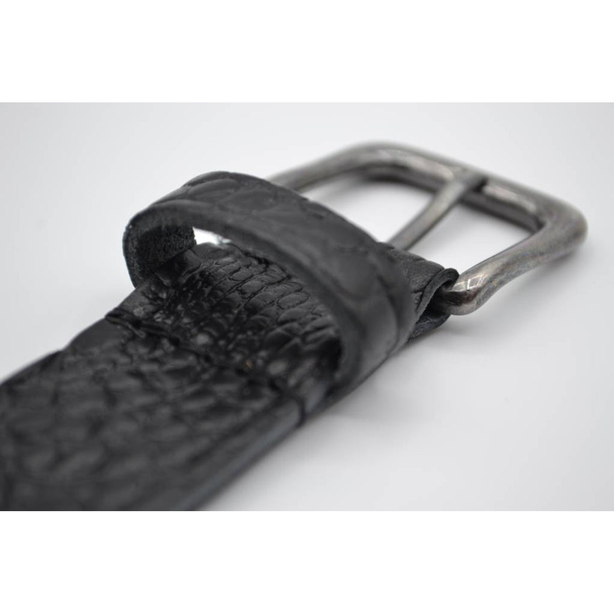 3cm zwarte italiaans volnerf lederen casual riem
