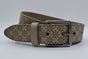 Ster gelaserde taupe echt lederen riem