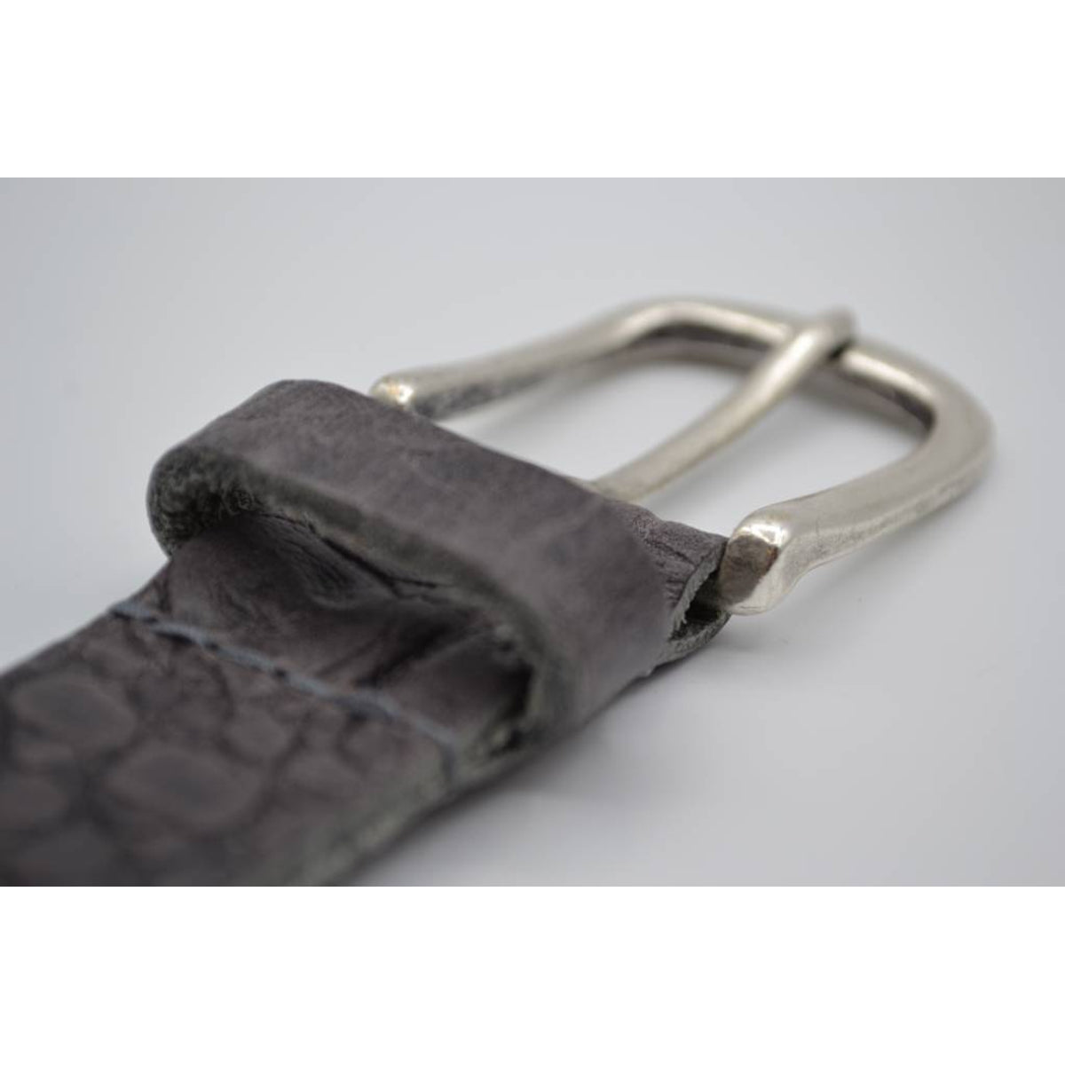 3cm grijze italiaans volnerf lederen casual riem