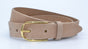 Taupe 3cm brede riem met gouden gesp
