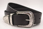 4cm western zwarte volnerf lederen riem