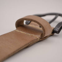 Taupe Jeans riem met slingerpunt