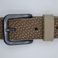 golf gelaserde taupe echt lederen riem 