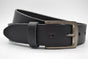 Zwarte italiaans volnerf lederen casual riem