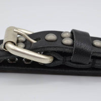 zwarte 20mm brede riem met bolstuds