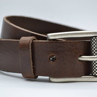 bruine italiaans volnerf lederen casual riem
