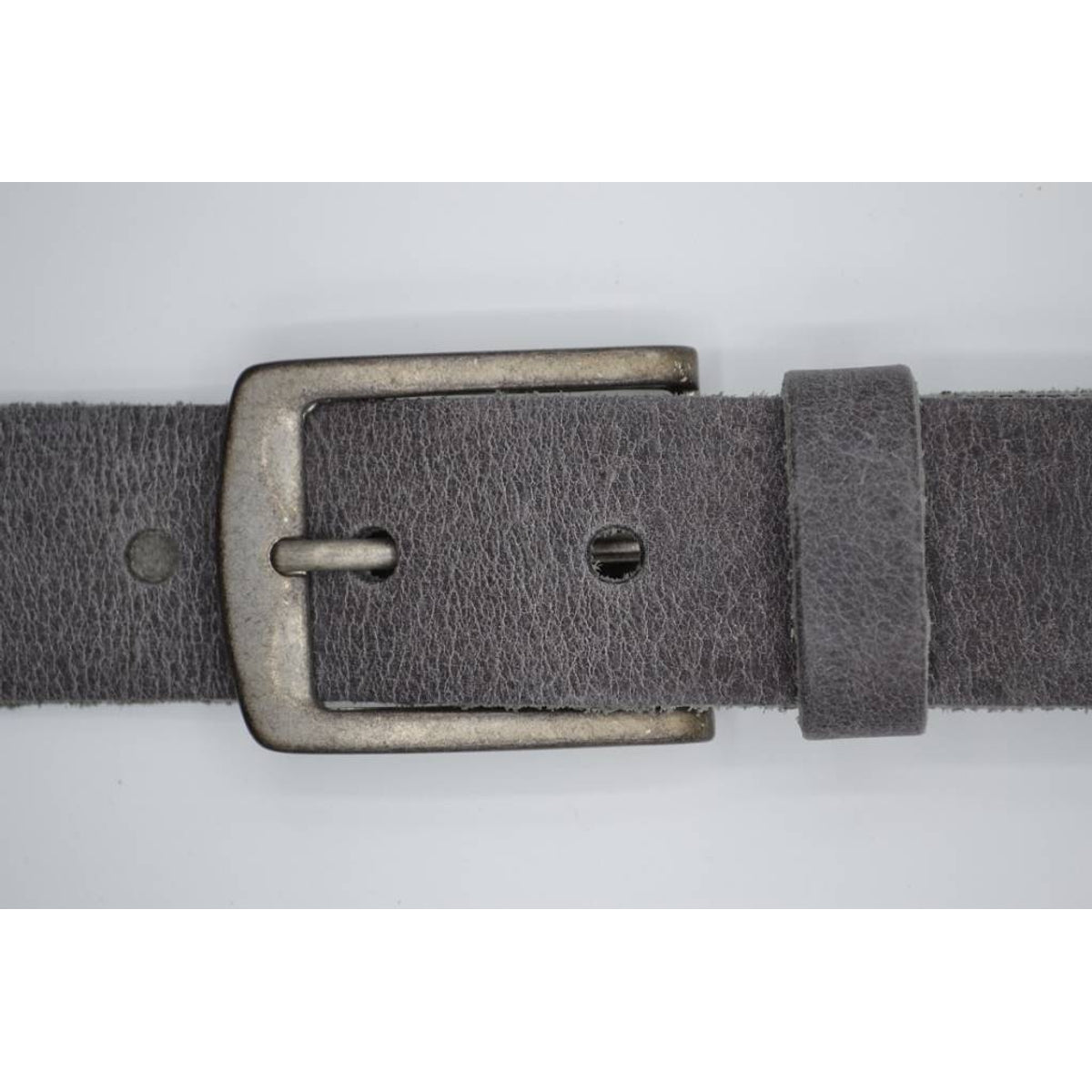 Grijze italiaans volnerf lederen casual riem 