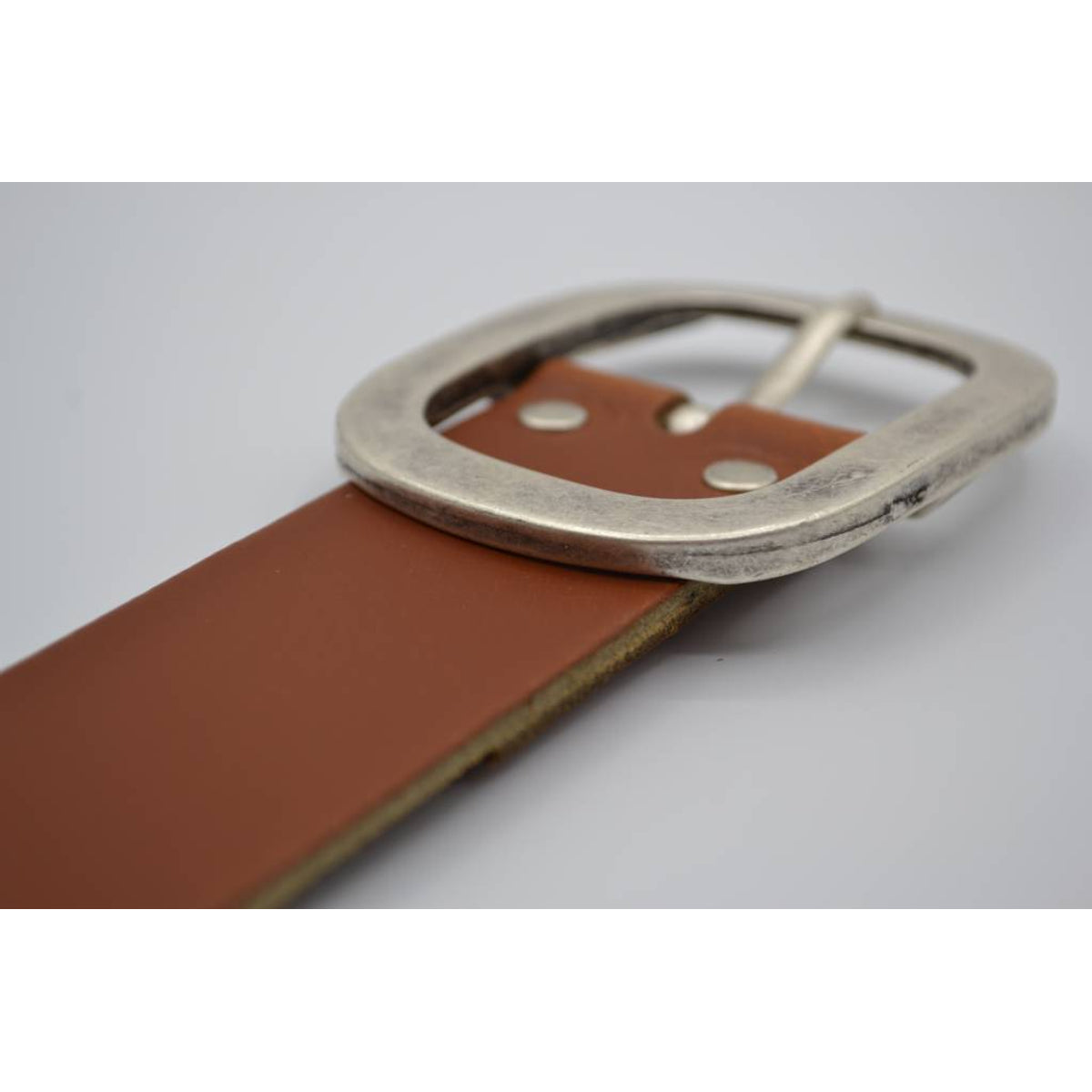 4cm cognac split lederen riem.