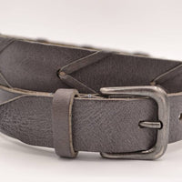 Grijze 3cm brede unieke riem 