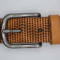 Galaxy gelaserde cognac echt lederen riem