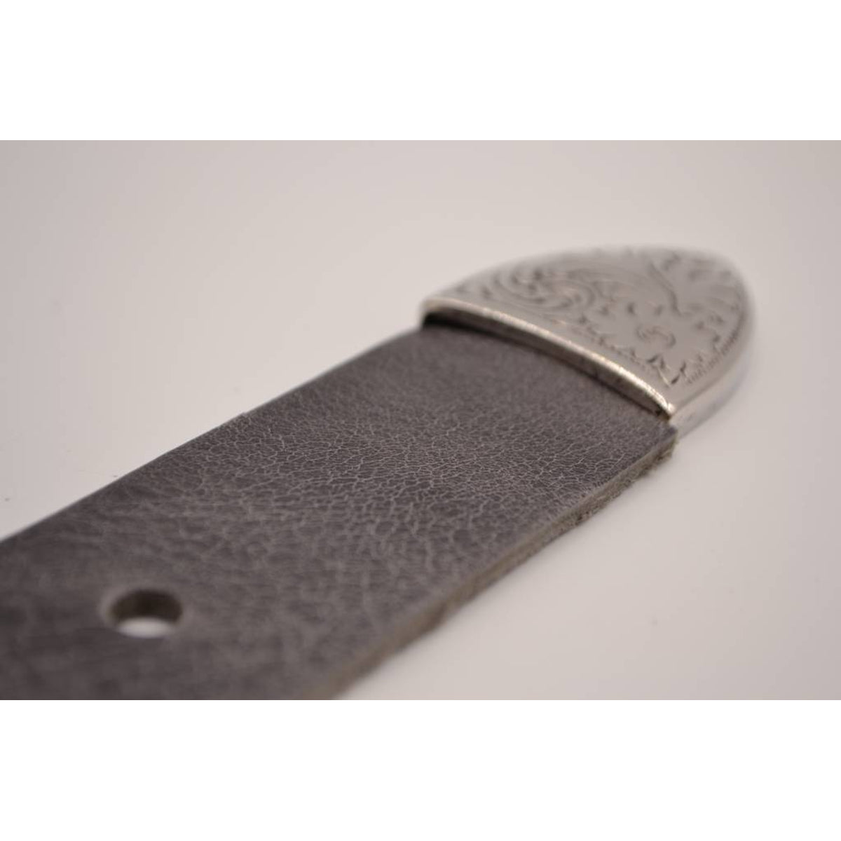 4cm western grijze volnerf lederen riem