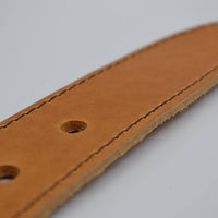 4cm cognac gestikt italiaans volnerf lederen riem