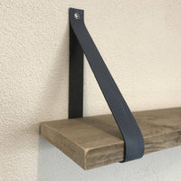 Leren Plankdragers blauw