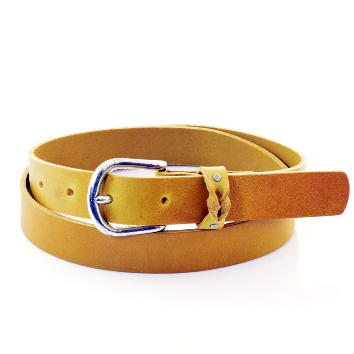 Oker gele 25mm brede kinderriem.  